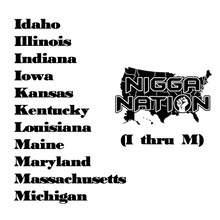 Load image into Gallery viewer, NIGGA NATION (I - M) STATE Tees

