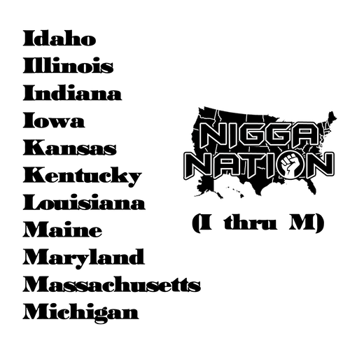 NIGGA NATION (I - M) STATE Tees